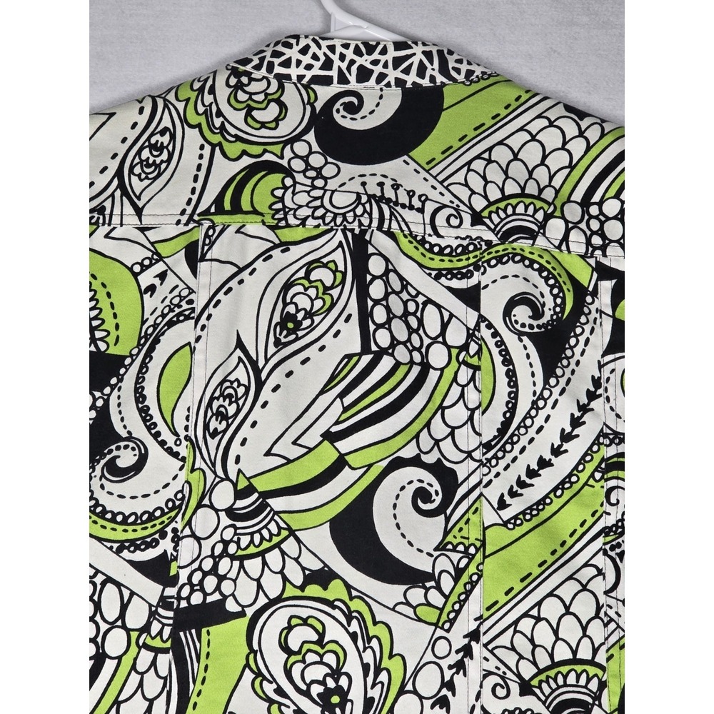 Birch Hill Womens Blazer Open Front Multicolor 3/4 Sleeve Abstract Paisley Large - Picture 4 of 13